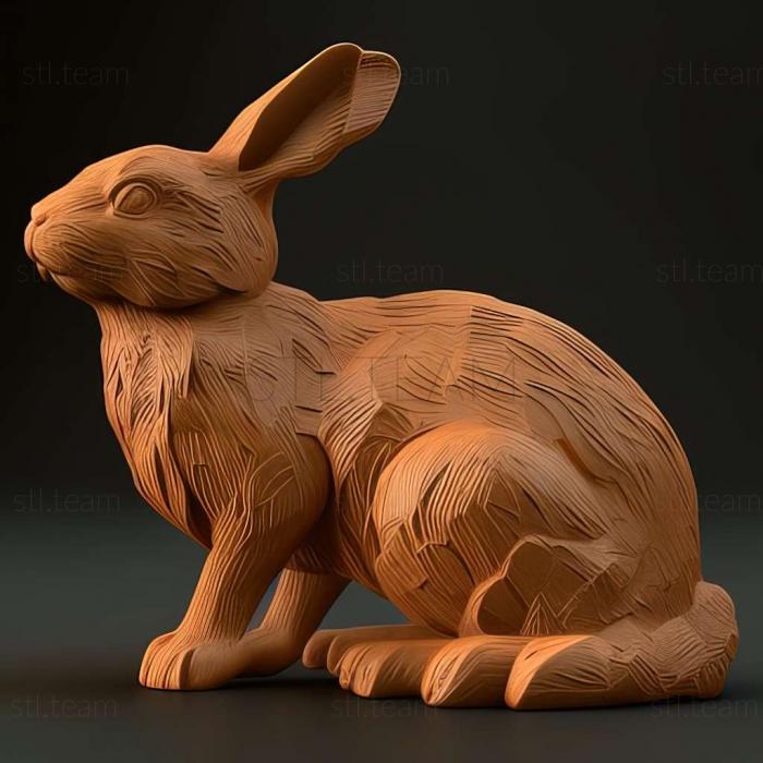 Animals rabbit 3d model